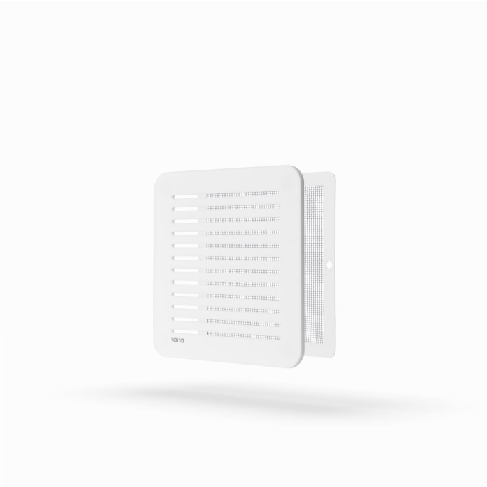 Větrací mřížka bílá 12x12 VAIRA – přední pohled