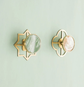 Dekor do uchwytu STAR DECOR – mosiężny – Gaia Decor realizacja